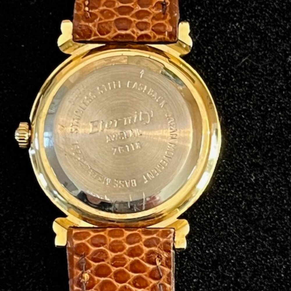 ETERNITY | Vintage Watch Brown Lizard Print band-NEW Battery - Picture 5 of 7